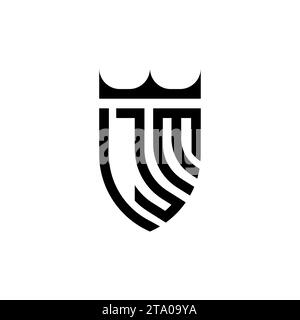 JM Luxury initial logo letters in high quality professional design that will print well Stock Vector