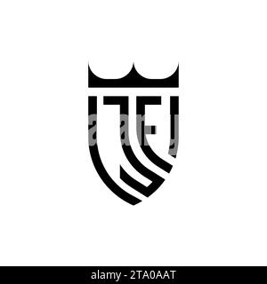 JF Luxury initial logo letters in high quality professional design that will print well Stock Vector