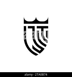 JT Luxury initial logo letters in high quality professional design that will print well Stock Vector