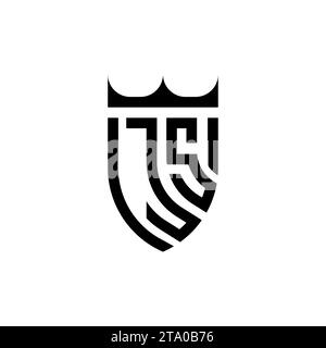 JS Luxury initial logo letters in high quality professional design that will print well Stock Vector