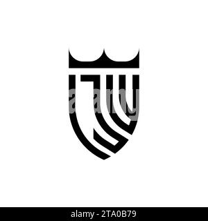 JW Luxury initial logo letters in high quality professional design that will print well Stock Vector