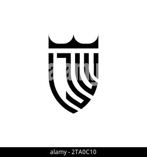 JU Luxury initial logo letters in high quality professional design that will print well Stock Vector