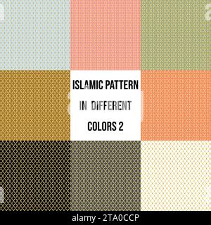 Islamic geometric ornamental background. Vector illustration of abstract seamless islamic geometric pattern. Classic arab ceramic mosaic tile. Stock Vector