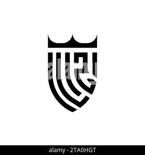 LZ Luxury initial logo letters in high quality professional design that will print well Stock Vector