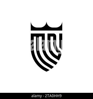 MD Luxury initial logo letters in high quality professional design that will print well Stock Vector