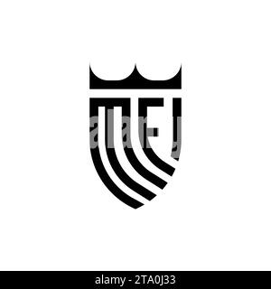 MF Luxury initial logo letters in high quality professional design that will print well Stock Vector