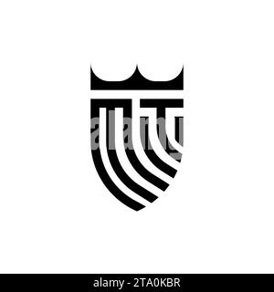 MT Luxury initial logo letters in high quality professional design that will print well Stock Vector