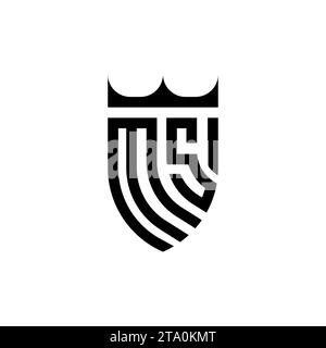 MS Luxury initial logo letters in high quality professional design that will print well Stock Vector