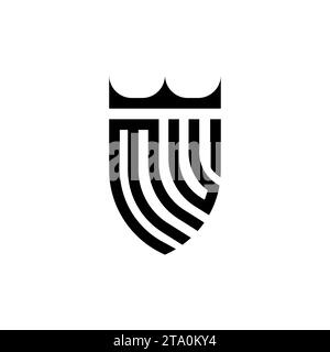 MU Luxury initial logo letters in high quality professional design that will print well Stock Vector