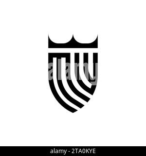 MW Luxury initial logo letters in high quality professional design that will print well Stock Vector