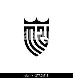 MZ Luxury initial logo letters in high quality professional design that will print well Stock Vector