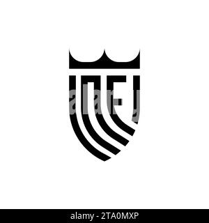 NF Luxury initial logo letters in high quality professional design that will print well Stock Vector