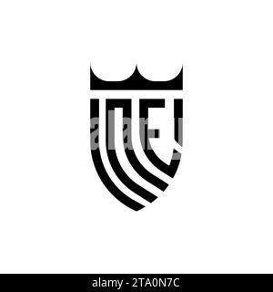 NE Luxury initial logo letters in high quality professional design that will print well Stock Vector