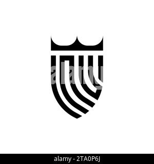 NU Luxury initial logo letters in high quality professional design that will print well Stock Vector