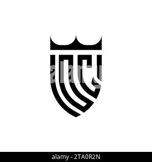 OC Luxury initial logo letters in high quality professional design that will print well Stock Vector