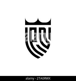 PD Luxury initial logo letters in high quality professional design that will print well Stock Vector