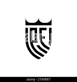 PF Luxury initial logo letters in high quality professional design that will print well Stock Vector