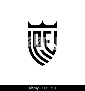 PE Luxury initial logo letters in high quality professional design that will print well Stock Vector