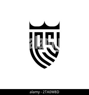 PS Luxury initial logo letters in high quality professional design that will print well Stock Vector