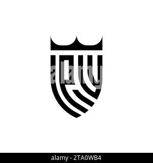 PW Luxury initial logo letters in high quality professional design that will print well Stock Vector