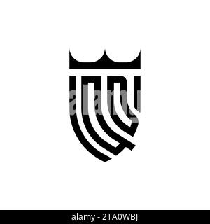 QD Luxury initial logo letters in high quality professional design that will print well Stock Vector