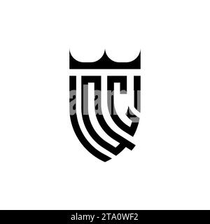 QC Luxury initial logo letters in high quality professional design that will print well Stock Vector