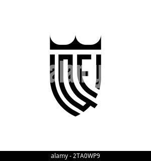 QF Luxury initial logo letters in high quality professional design that will print well Stock Vector