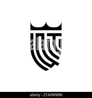 QT Luxury initial logo letters in high quality professional design that will print well Stock Vector