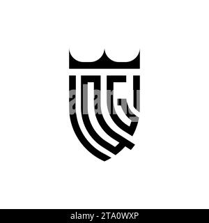 QG Luxury initial logo letters in high quality professional design that will print well Stock Vector
