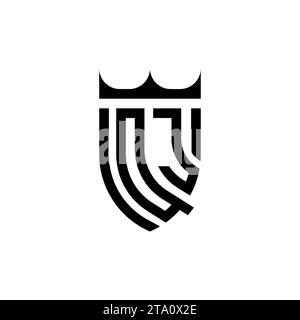 QJ Luxury initial logo letters in high quality professional design that will print well Stock Vector