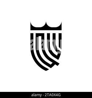 QU Luxury initial logo letters in high quality professional design that will print well Stock Vector