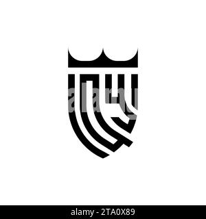 QY Luxury initial logo letters in high quality professional design that will print well Stock Vector