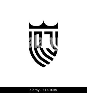 RJ Luxury initial logo letters in high quality professional design that will print well Stock Vector