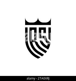 RS Luxury initial logo letters in high quality professional design that will print well Stock Vector