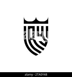 RY Luxury initial logo letters in high quality professional design that will print well Stock Vector