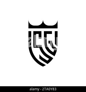 SG Luxury initial logo letters in high quality professional design that will print well Stock Vector