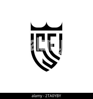 SF Luxury initial logo letters in high quality professional design that will print well Stock Vector