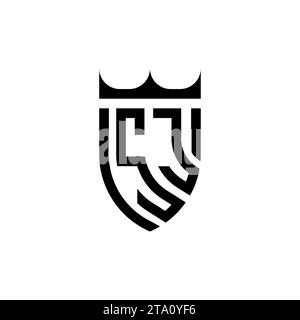 SJ Luxury initial logo letters in high quality professional design that will print well Stock Vector