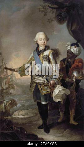 Portrait of Grand Duke Pavel Petrovich c. 1765 by Stefano Torelli Stock Photo