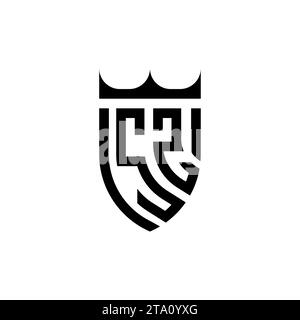 SZ Luxury initial logo letters in high quality professional design that will print well Stock Vector