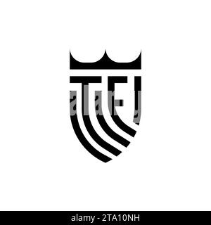 TF Luxury initial logo letters in high quality professional design that will print well Stock Vector