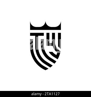 TY Luxury initial logo letters in high quality professional design that will print well Stock Vector