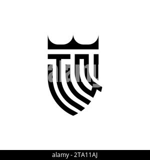 TQ Luxury initial logo letters in high quality professional design that will print well Stock Vector