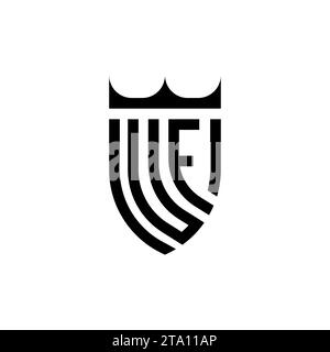 UF Luxury initial logo letters in high quality professional design that will print well Stock Vector