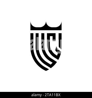 UC Luxury initial logo letters in high quality professional design that will print well Stock Vector