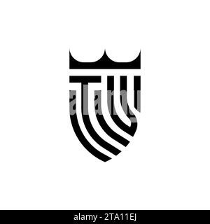TV Luxury initial logo letters in high quality professional design that will print well Stock Vector