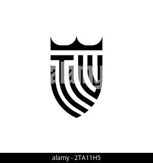 TW Luxury initial logo letters in high quality professional design that will print well Stock Vector