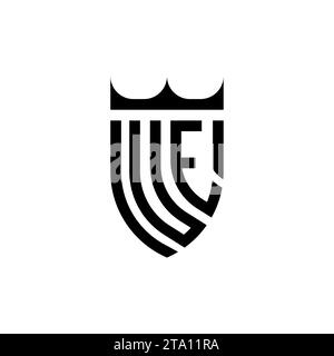 UE Luxury initial logo letters in high quality professional design that will print well Stock Vector