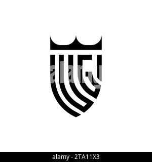 UG Luxury initial logo letters in high quality professional design that will print well Stock Vector