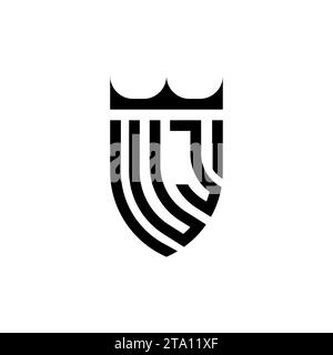 UJ Luxury initial logo letters in high quality professional design that will print well Stock Vector